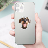 Wirehair Dachshund Sticker (Telefoon)