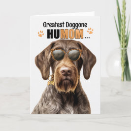 Wirehair Pointer Dog Best HuMOM Ever Moederdag Feestdagen Kaart