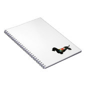 Wirehaire Dachshund Bohemian Floral Silhouette Notitieboek (Rechterzijde)