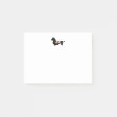Wirehaire Dachshund Bohemian Floral Silhouette Post-it® Notes (Voorkant)