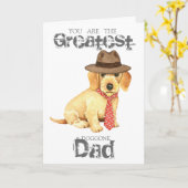 Wirehaire Dachshund Dad Kaart (Gele Bloem)