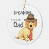 Wirehaire Dachshund Dad Keramisch Ornament (Links)