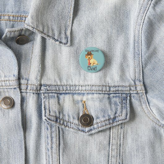 Wirehaire Dachshund Dad Ronde Button 3,2 Cm (In situ)