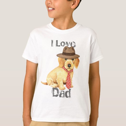 Wirehaire Dachshund Dad T-shirt (Voorkant)