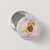 Wirehaire Dachshund Heart mama Ronde Button 3,2 Cm (Voorkant /achterkant)