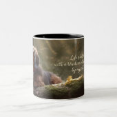 Wirehaire Dachshund in Forest Two-Tone Coffee Mok (Center)