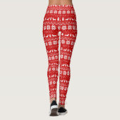 Wirehaire Dachshund Silhouettes-kersthonden Leggings (Achterkant)