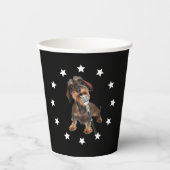 Wirehaire Dachshund Singer Papieren Bekers (Voorkant)