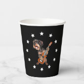 Wirehaire Dachshund-spelgitaar Papieren Bekers (Achterkant)