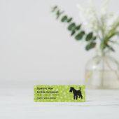 Wirehaire Fox Terrier Pet Care Limoen Mini Visitekaartje (Staand voorkant)