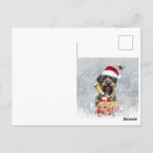 Wirehaire Pointer, Dog Kerstmis Briefkaart (Achterkant)