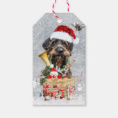 Wirehaire Pointer, Dog Kerstmis Cadeaulabel (Voorkant)