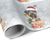 Wirehaire Pointer, Dog Kerstmis Cadeaupapier (Rol Hoek)