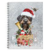 Wirehaire Pointer, Dog Kerstmis Notitieboek (Voorkant)