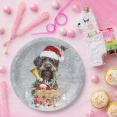 Wirehaire Pointer, Dog Kerstmis Papieren Bordje (Feest)
