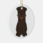 Wirehaire Pointing Griffon Dog Cartoon Keramisch Ornament (Rechts)