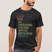 Wirehaire Pointing Griffon Dog Eigenaar Beer T-shirt (Voorkant)
