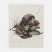 Wirehaire Pointing Griffon, Woodcock-jacht Fleece Deken (Voorkant)