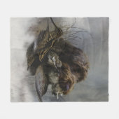 Wirehaire Pointing Griffon, Woodcock-jacht Fleece Deken (Voorkant (Horizontaal))