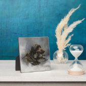 Wirehaire Pointing Griffon, Woodcock-jacht Fotoplaat (Insitu)