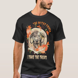 Wirehaire Vizsla Eigenaar Halloween Pumpkin Humor T-shirt