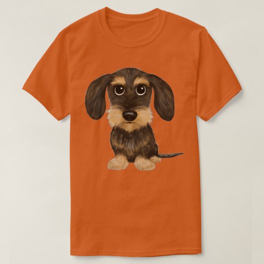 Wirehaire Wiener Dog W T-shirt (Design voorkant)