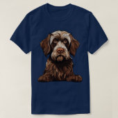 Wirehaired aanwijzend Griffon hond illustratie T-shirt (Design voorkant)