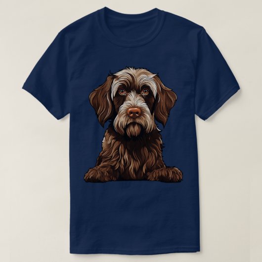 Wirehaired aanwijzend Griffon hond illustratie T-shirt (Design voorkant)