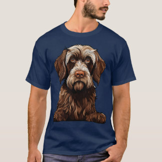 Wirehaired aanwijzend Griffon hond illustratie T-shirt