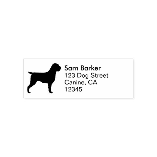Wirehaired aanwijzend Griffon hond retour adres Zelfinktende Stempel (Design)