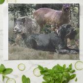 Wirehaired aanwijzer, buiten jacht theedoek (Gevouwen)