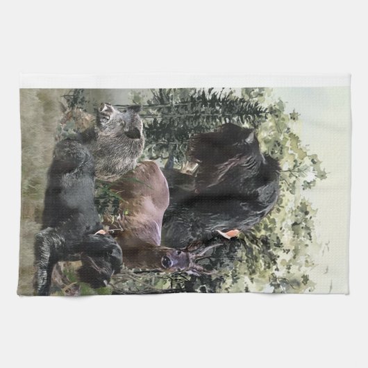 Wirehaired aanwijzer, buiten jacht theedoek (Horizontaal)