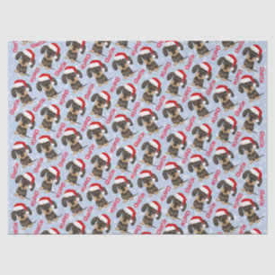 Wirehaired Dachshund Christmas Custom Name Dog Tissuepapier