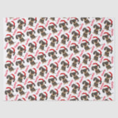 Wirehaired Dachshund Christmas Custom Name Dog Tissuepapier (Voorkant)