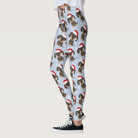 Wirehaired Dachshund Christmas Dog Holiday Leggings (Links)
