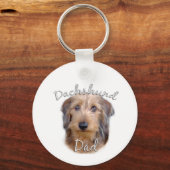 Wirehaired Dachshund Dad 2 Sleutelhanger (Achterkant)