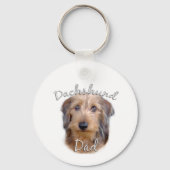 Wirehaired Dachshund Dad 2 Sleutelhanger (Achterkant)