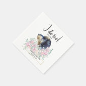 Wirehaired Dachshund Hond Bruiloft Cocktail servet (Hoek)