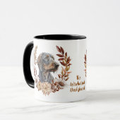 Wirehaired Dachshund Hond Herfst krans Mok (Voorkant links)