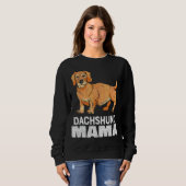 Wirehaired Dachshund Mama Dachshund Moeder Trui (Voorkant volledig)
