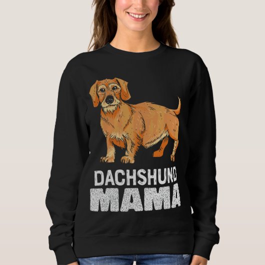 Wirehaired Dachshund Mama Dachshund Moeder Trui (Voorkant)