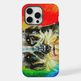 Wirehaired Dachshund Pastel Portret iPhone 15 Pro Max Case