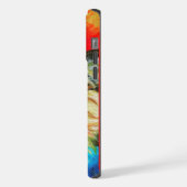 Wirehaired Dachshund Pastel Portret iPhone Hoesje (Linkerkant)