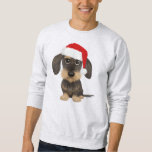 Wirehaired Dachshund Santa Teckel Christmas Dog Trui<br><div class="desc">Verspreid wat kerstgejuich met dit schattige wirehaired teckel vakantie sweatshirt! Het originele sweatshirt heeft een illustratie van een schattige teckel met een pluizige baard en floppy ears, met een feestelijke kerstmuts. Deze vrolijke kerst weenie hond zal een glimlach op het gezicht van elke teckel liefhebber. Dit comfortabele sweatshirt is perfect...</div>
