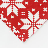 Wirehaired Dachshund Silhouetten Kerstpatroon Fleece Deken (Hoek)