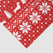 Wirehaired Dachshund Silhouetten Kerstpatroon Tissuepapier (Detail)