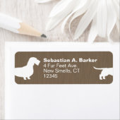 Wirehaired Dachshund Wiener Hond Retouradres Etiket (Insitu)
