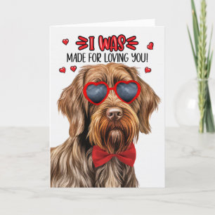 Wirehaired Griffon Dog Made for Love Valentijn Feestdagen Kaart