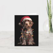 Wirehaired Inting Griffon Christmas Graphics Dog L Kaart (Voorkant)