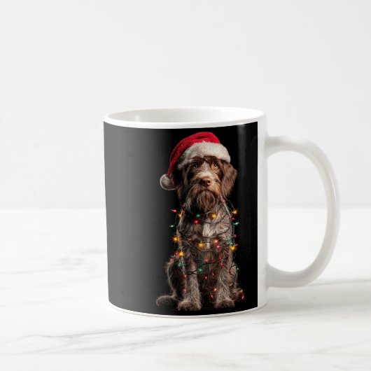 Wirehaired Inting Griffon Christmas Graphics Dog L Koffiemok (Rechts)